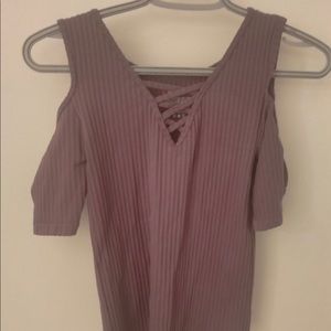 Mauve body suit